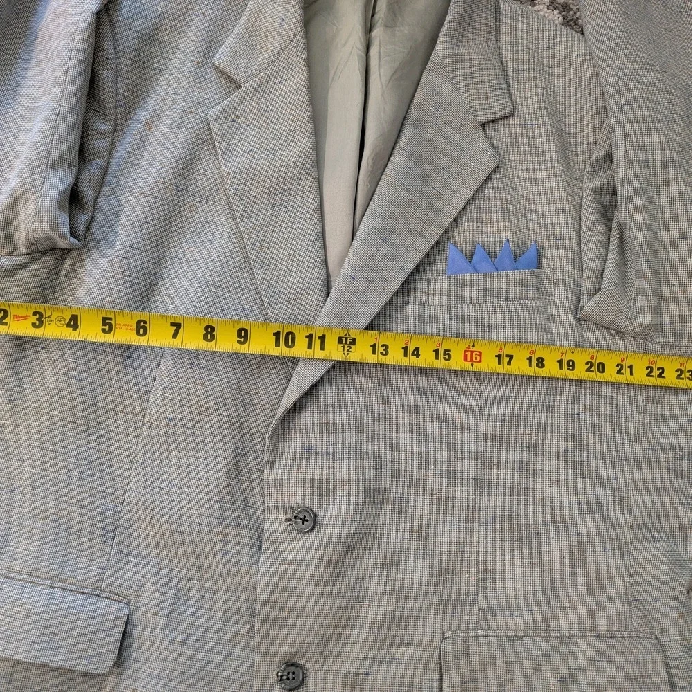 Vintage Palm Beach Blazer Mens‎ Check 48R Tweed Sport Coat 60s-70s